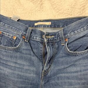 Slim Straight Jeans in Mid Blue Denim